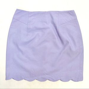 🔴Last chance! ! 
Korean LESHOP Lilac Mini Skirt w/ Scalloped Hem
